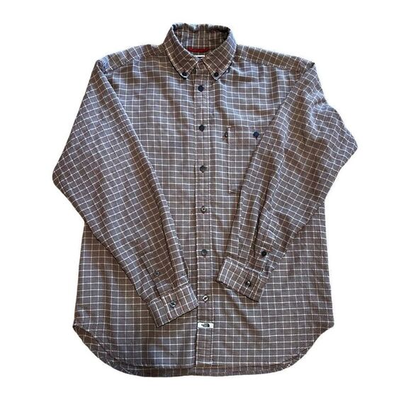 The North Face Plaid Button Down Shirt with Slightly Textured Fabric. Sz M. - Picture 1 of 8